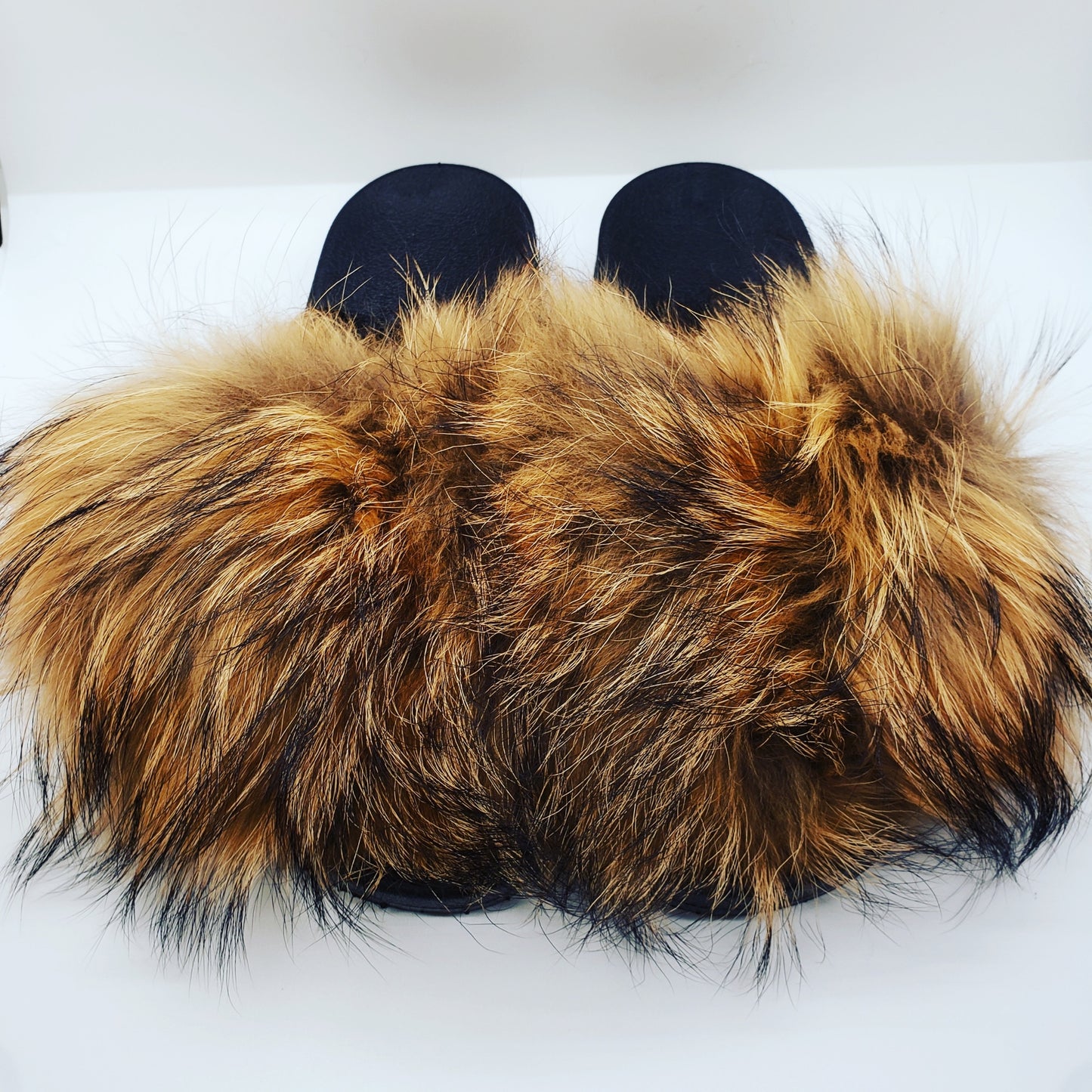Foxy brown fur slides