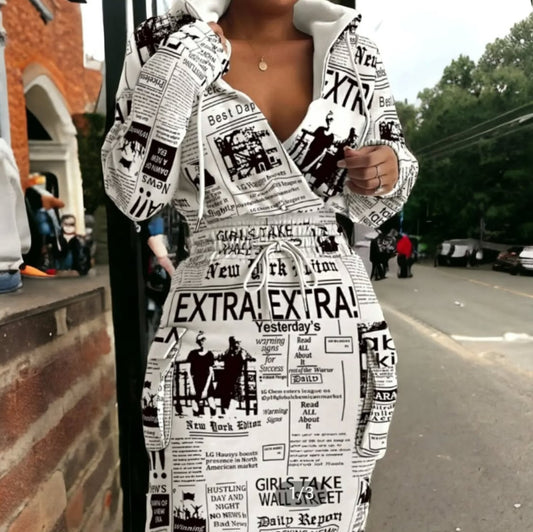 Read all about it hoodie dress