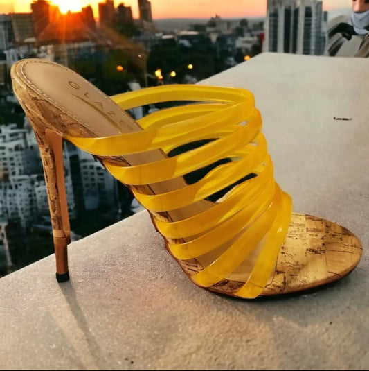 Yellow cork heels